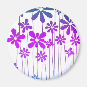 Retro Flowers Magnet