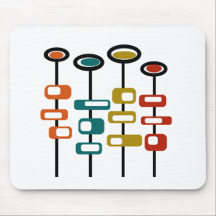 Retro Flowers Mouse Mat