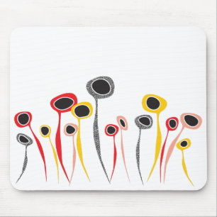 Retro Flowers Mouse Pad