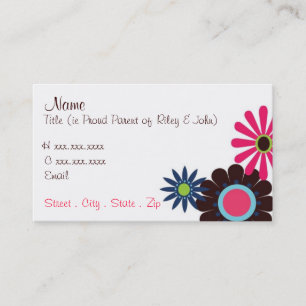 Retro Flowers Mummy Card