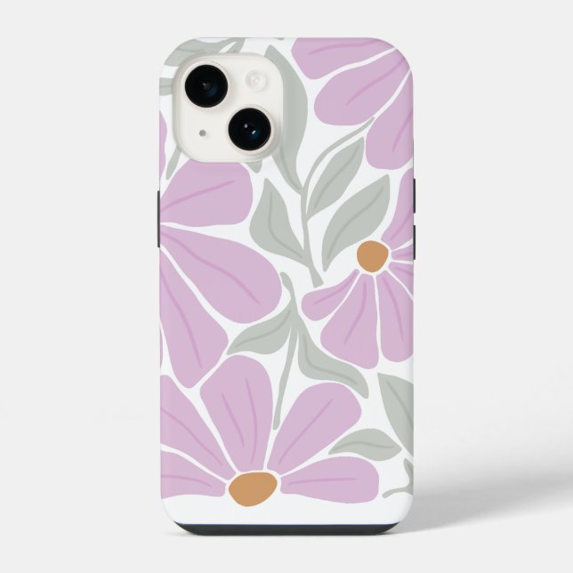 Retro Flowers Pattern  iPhone Case (Back)