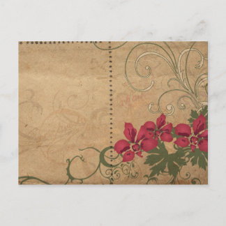 Retro flowers Postcard