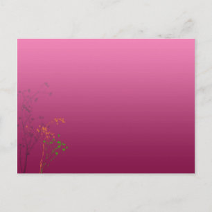 retro flowers postcard