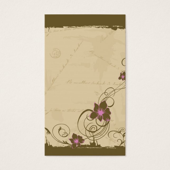 Retro flowers Profile Card (Front)