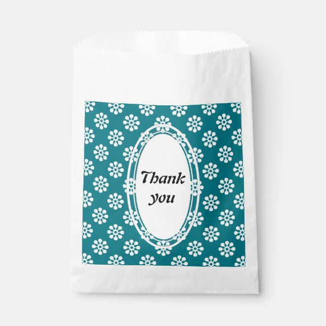 Retro Flowers seamless pattern white Favour Bags (Front)