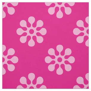 Retro Flowers seamless pattern white transparent Fabric