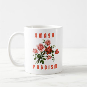 Retro Flowers - Smash Fascism Coffee Mug