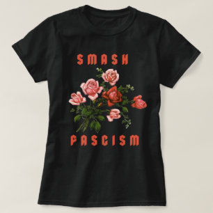 Retro Flowers - Smash Fascism T-Shirt