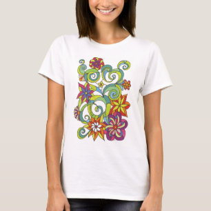 Retro Flowers T Shirt