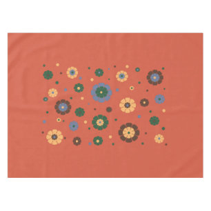 Retro Flowers Tablecloth