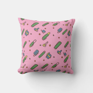 Retro Flying Clips Graphical Pattern on any Colour Cushion