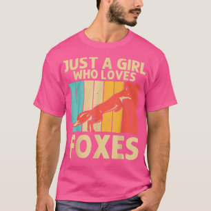 Retro Fo Design For Girls Kids Women Wild Fo Anima T-Shirt