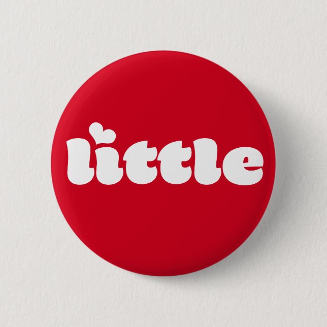 Retro Font Big Little Sorority Button (Front)