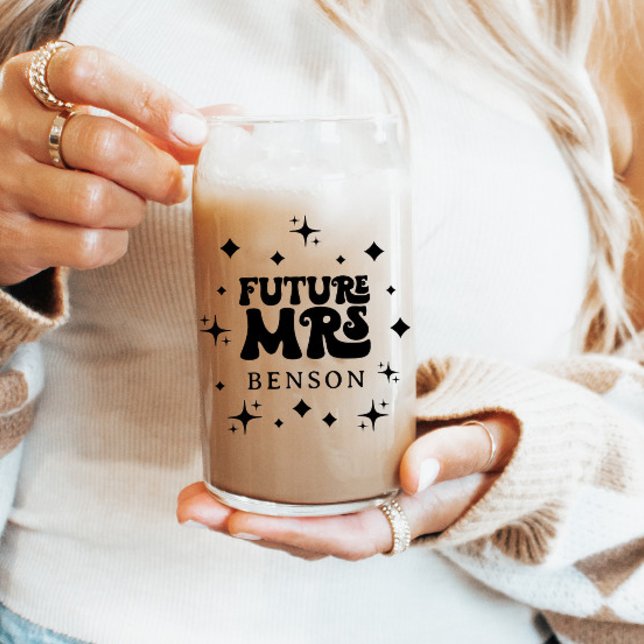 Retro Font Personalised Future Mrs. Can Glass (Creator Uploaded)
