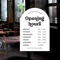 Retro Font Trendy Arch Business Name Opening Times