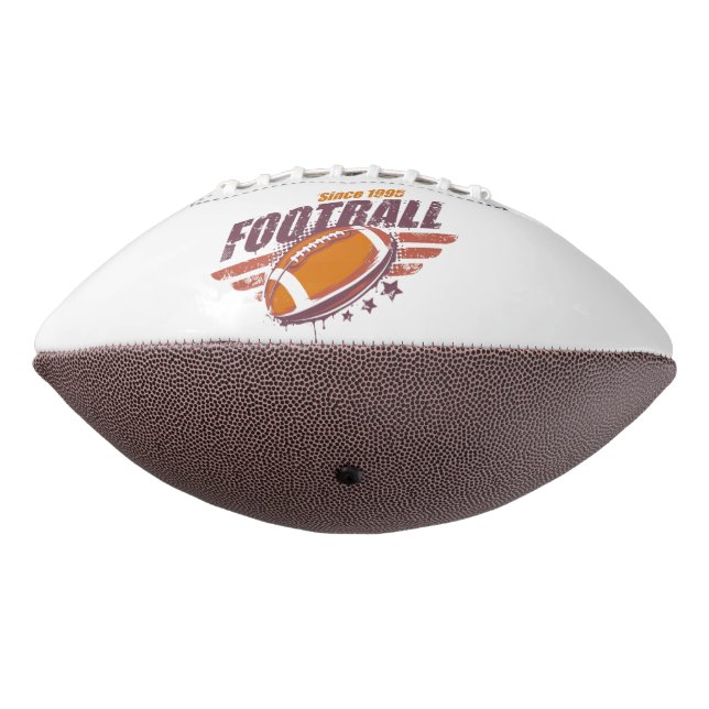Retro Football Design with Grunge Effect American Football (Rotated 270)