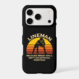Retro Football Lineman Brick Wall Funny Gift