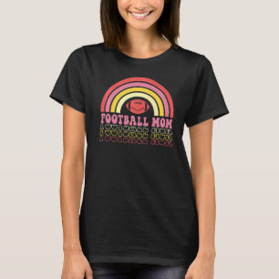 Retro Football Mum Life Game Day American Football T-Shirt