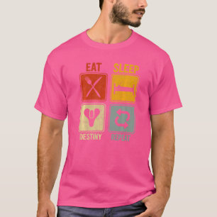 Retro For Men Women Eat Sleep Destiny Repeat T-Shirt