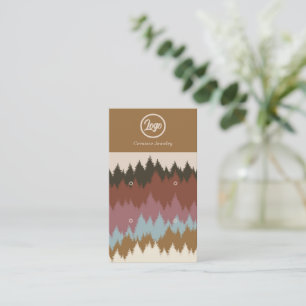 Retro Forest 2 Earrings Jewellery Logo Business Ca Card