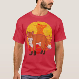 Retro Forest Animal Lover Wildlife Fox T-Shirt