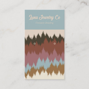 Retro Forest Earring Set Jewellery Business Card