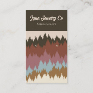 Retro Forest Earring Set Jewellery Business Card