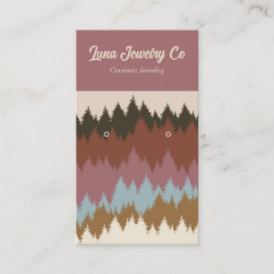 Retro Forest Earring Set Jewellery Business Card