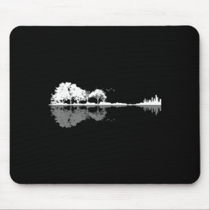Retro Forest Funny Nature Guitar Clic Music  Mouse Mat