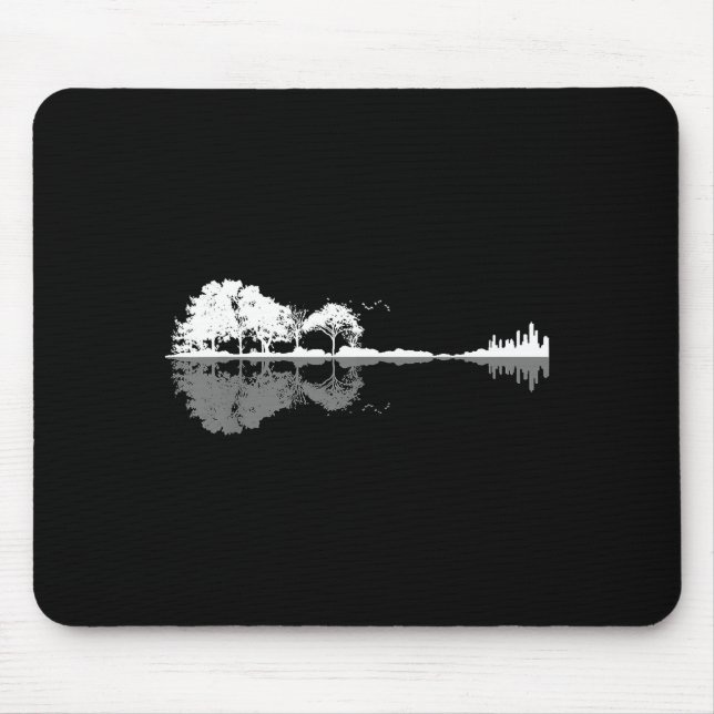 Retro Forest Funny Nature Guitar Clic Music  Mouse Mat (Front)