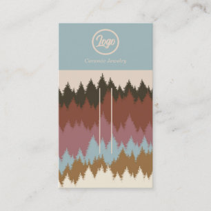 Retro Forest Hairclips Jewellery Logo Business Car Card