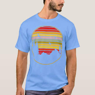 Retro Forest Sunset Circle T-Shirt