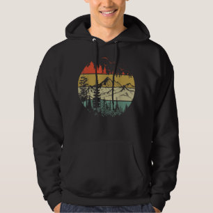 Retro Forest Trees Outdoors Nature Women Men Vinta Hoodie