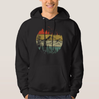 Retro Forest Trees Outdoors Nature Women Men Vinta Hoodie