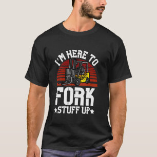 Retro Forklift Art For Men Women Certified Forklif T-Shirt