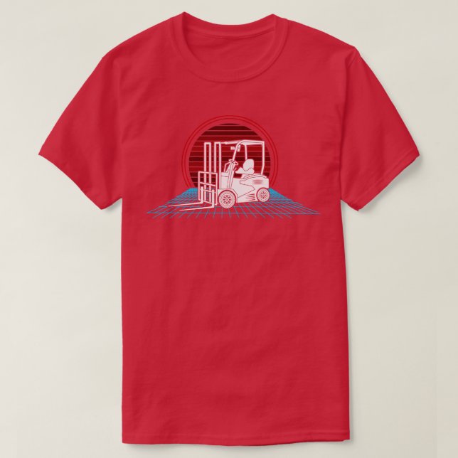 Retro Forklift Operator T-Shirt (Design Front)