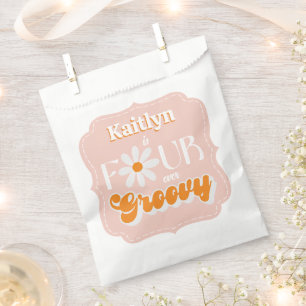 Retro Four Ever Groovy Girls 4th Birthday Favour Bags