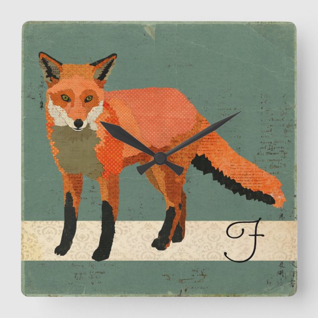 Retro Fox Clock (Front)