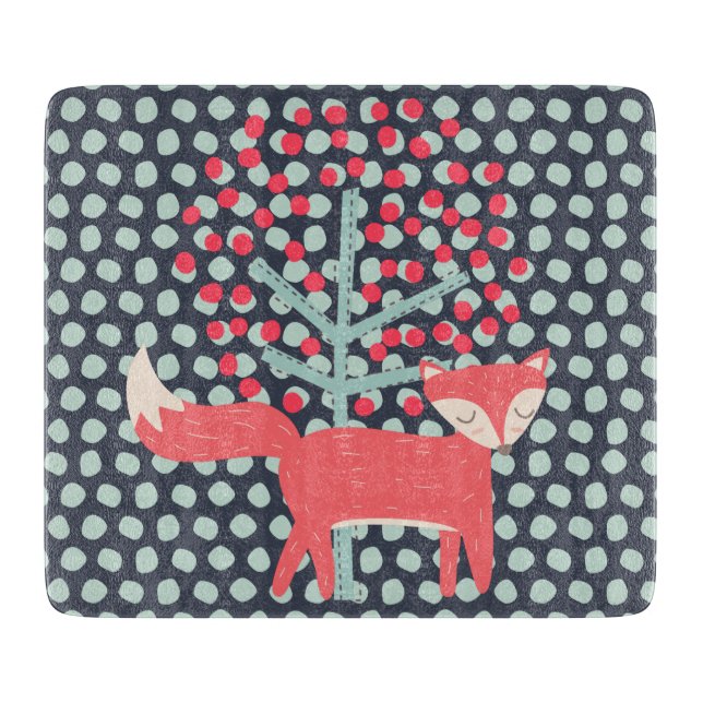 Retro Fox Cutting Board (Front)