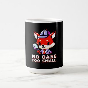 Retro Fox Detective: 8-Bit Whimsy Coffee Mug