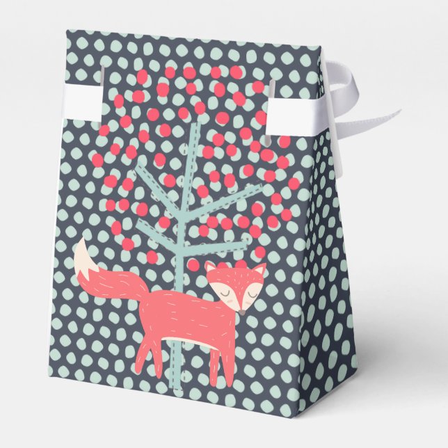 Retro Fox Favour Box (Back Side)
