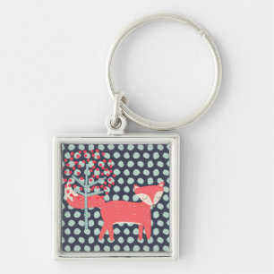 Retro Fox Key Ring