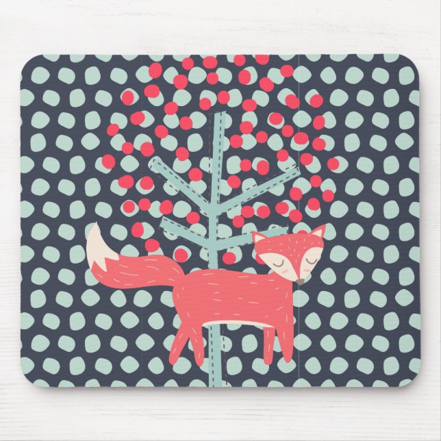 Retro Fox Mouse Mat (Front)