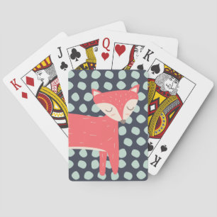 Retro Fox Playing Cards