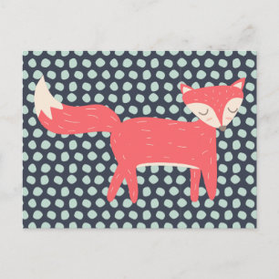 Retro Fox Postcard