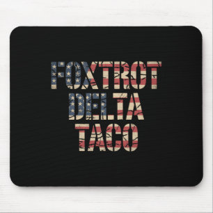 Retro Fox Red Delta Taco Funny Trump Resist Vintag Mouse Mat