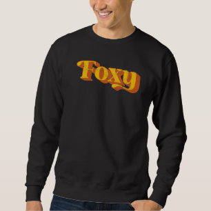 Retro Foxy Funny Vintage 70's Party Costume Mens W Sweatshirt