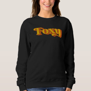 Retro Foxy Funny Vintage 70's Party Costume Mens W Sweatshirt