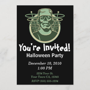 Retro Frankenstein Party Invitations