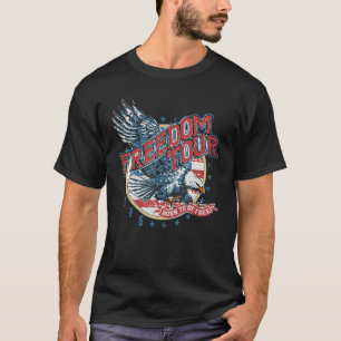 Retro Free Dom Tour Eagle Mullet America Flag 4th T-Shirt